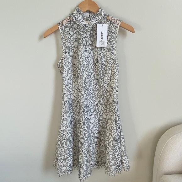 LIKELY Catherine Dress in White Lace - Picture 2 of 16
